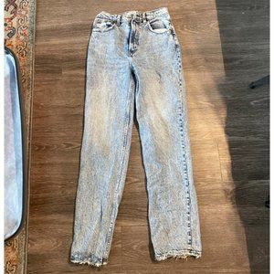 Abercrombie & Fitch Acid Wash High Rise Straight Jeans